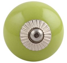Lime Round Silver Fitting Ceramic Dresser Knob Online